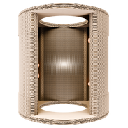 Cat litter box with integrated balls in top view